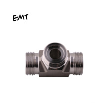 China factory seller professional metric male  stainless steel tee way hydraulic fittings